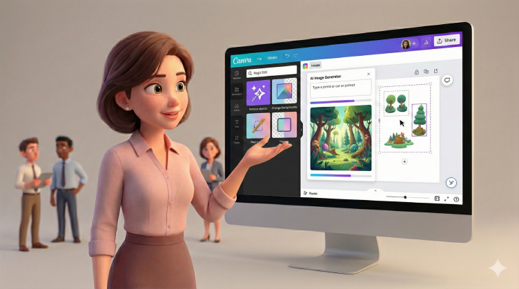 캔바 메인 화면_카드뉴스 유튜브 썸네일 디자인