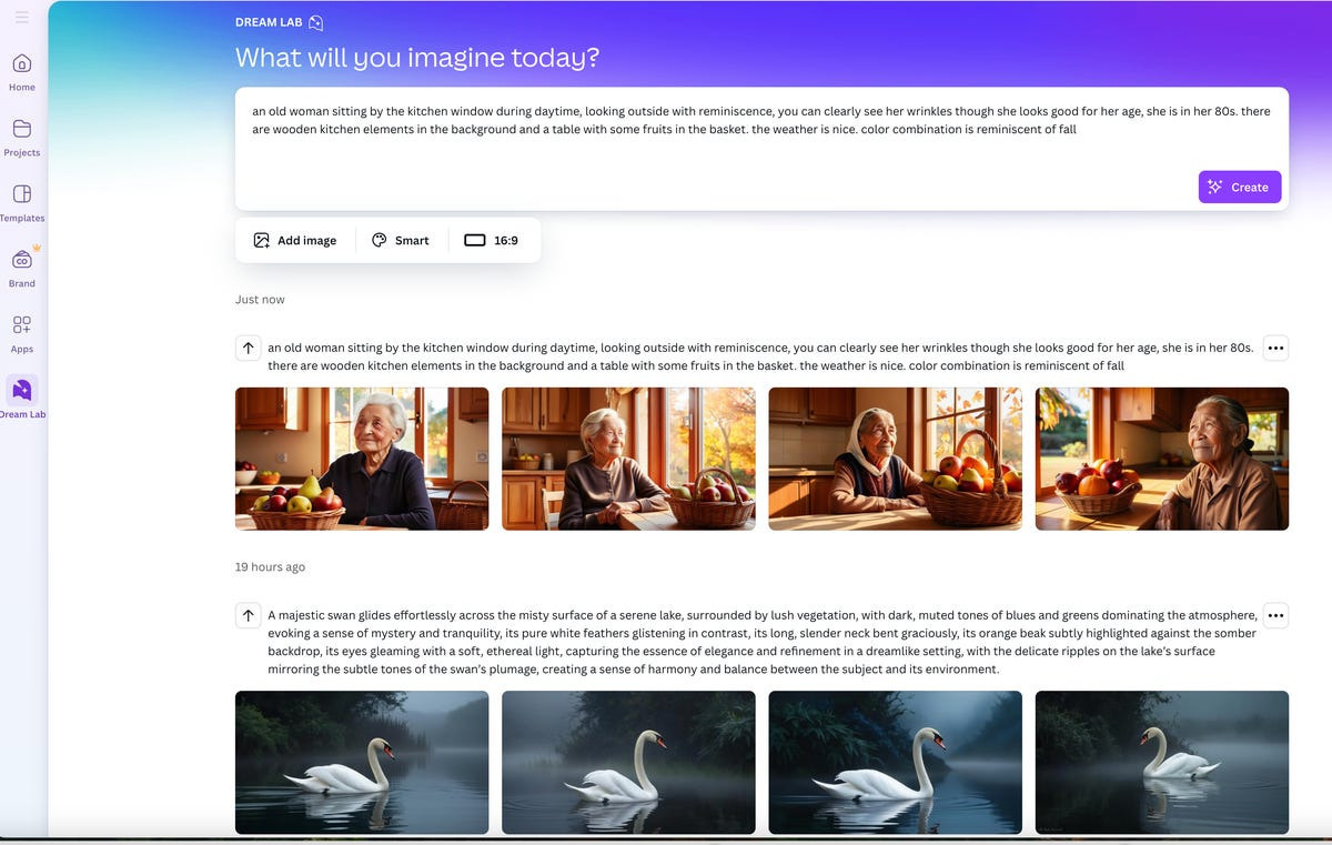 캔바 AI 매직 스튜디오 기능 활용 화면
