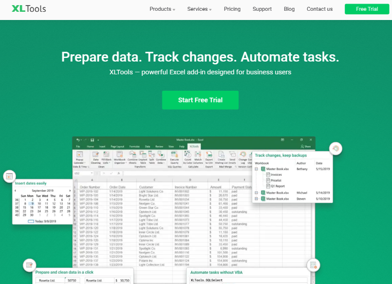 XLTools 홈페이지