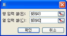 문자열을 데이터 표 기능으로 분리하는 설정 화면