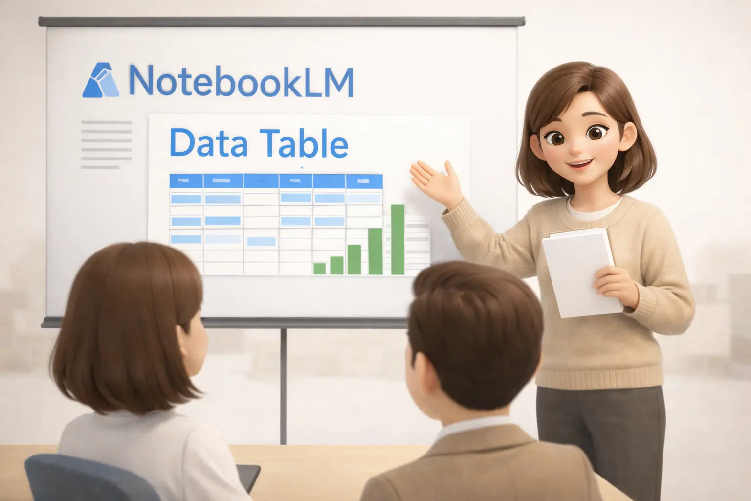NotebookLM의 새로운 기능 데이터 표