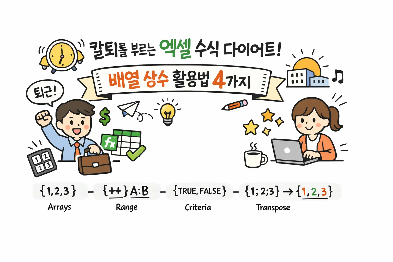 엑셀 수식 다이어트 및 배열 상수와 생성형 AI를 활용한 업무 자동화