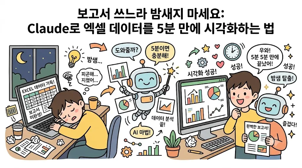 Claude 아티팩트를 활용한 엑셀 데이터 시각화 예시
