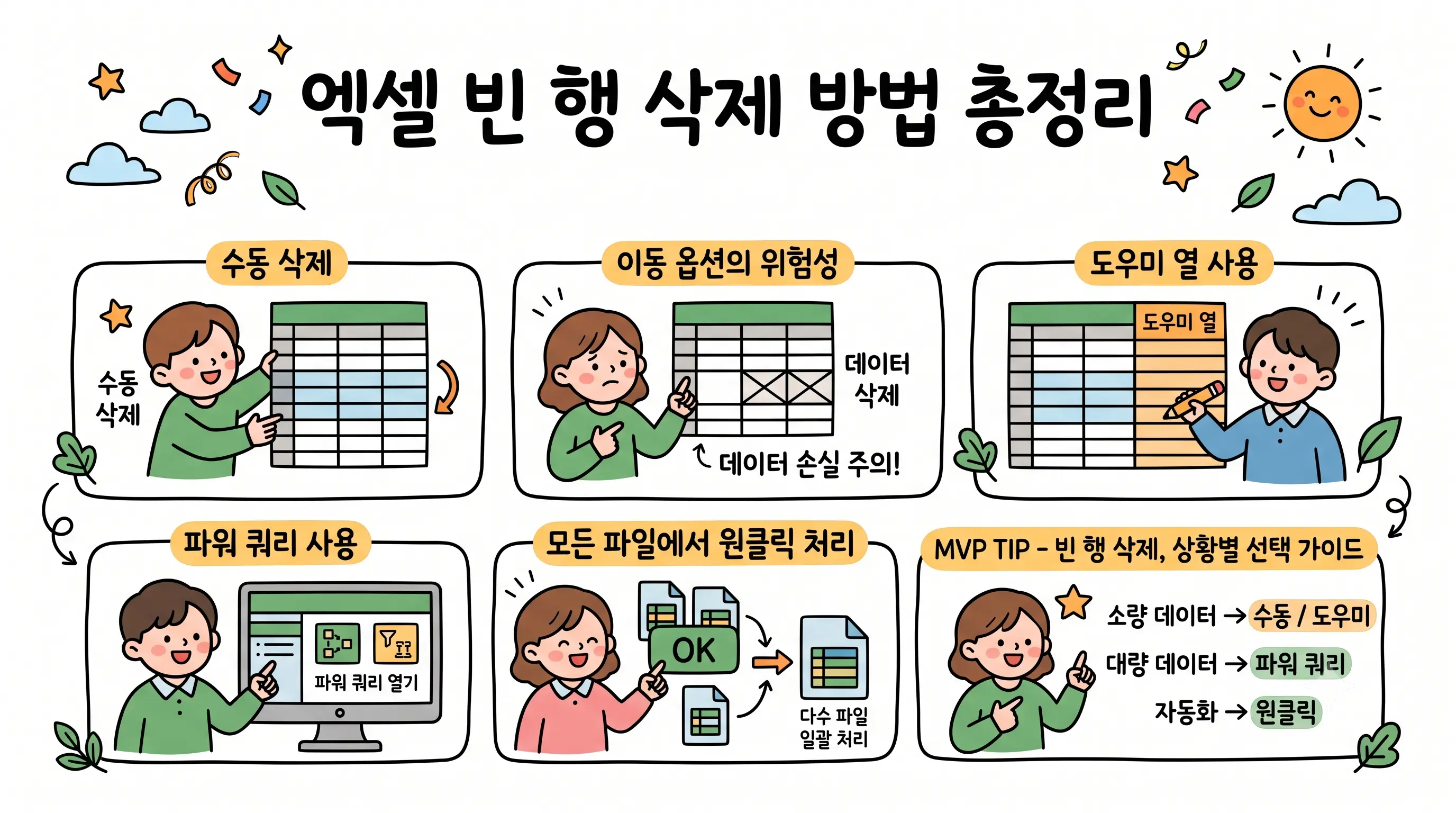 엑셀 빈 행 삭제 방법 총정리