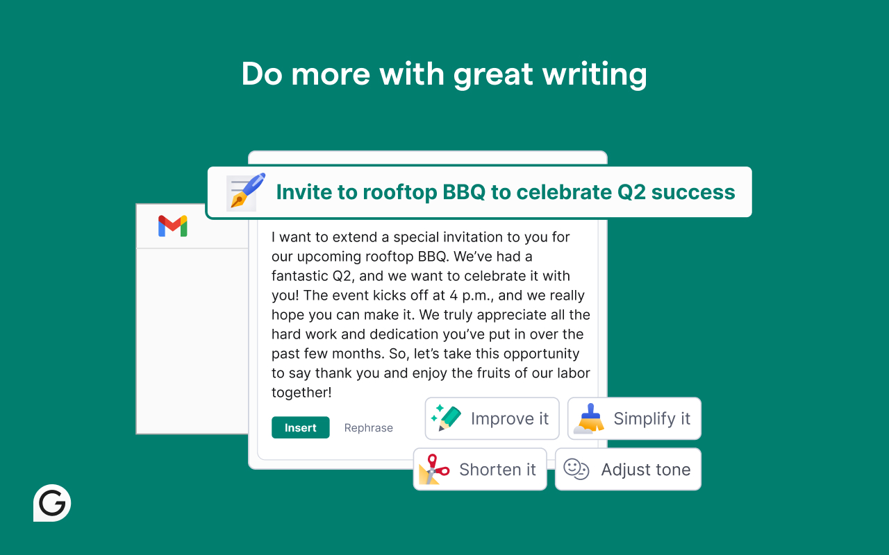 Grammarly 홈페이지 화면
