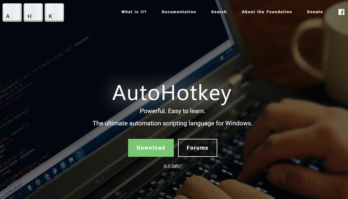 AutoHotkey 사용 화면