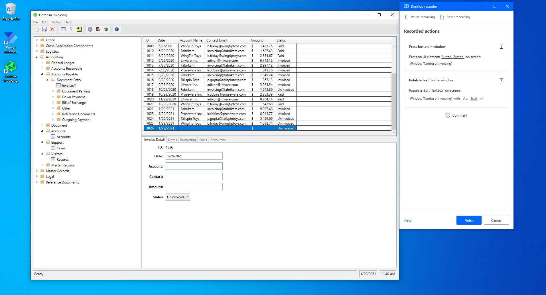 파워 오토메이트 프로그램 사용 화면