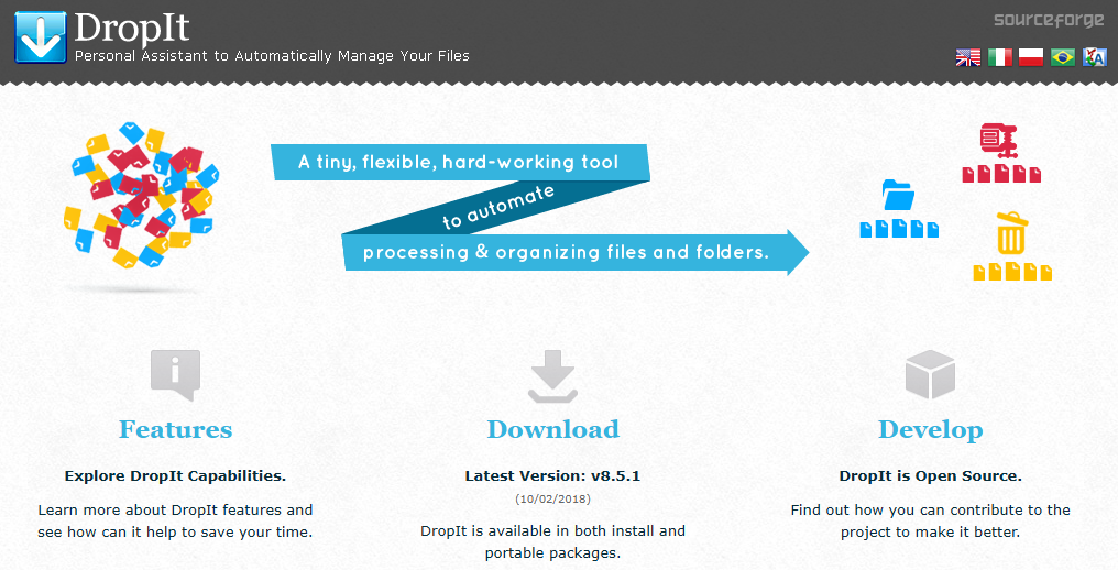 Dropit 프로그램 화면