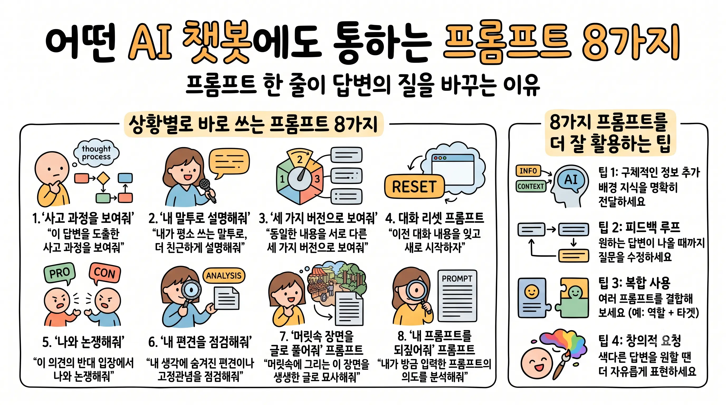 ChatGPT·Claude·Gemini에서 통하는 AI 프롬프트 8가지 활용 가이드