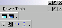 메뉴바에 등록된 Power Tools 도구 모음