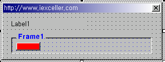 진척도 표시자용 UserForm: Label1, Frame1, 빨간 막대 Label