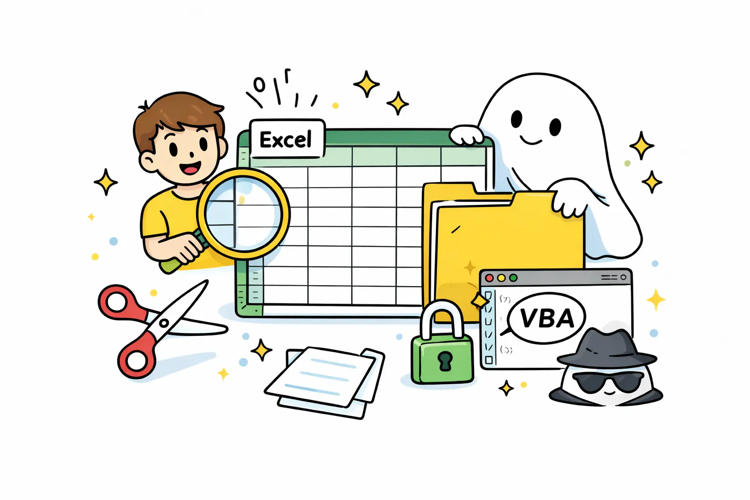 엑셀 워크시트를 완전히 숨기는 방법